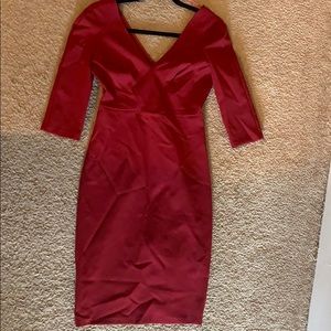 Burgundy bodycon dress
